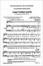 I Saw Three Ships SATB choral sheet music cover